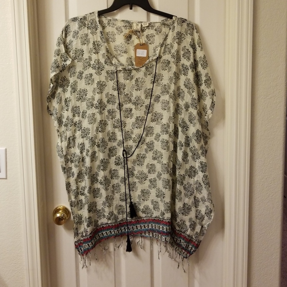 BEACH BT EXIST BOHO STYLE PULLOVER BLOUSE